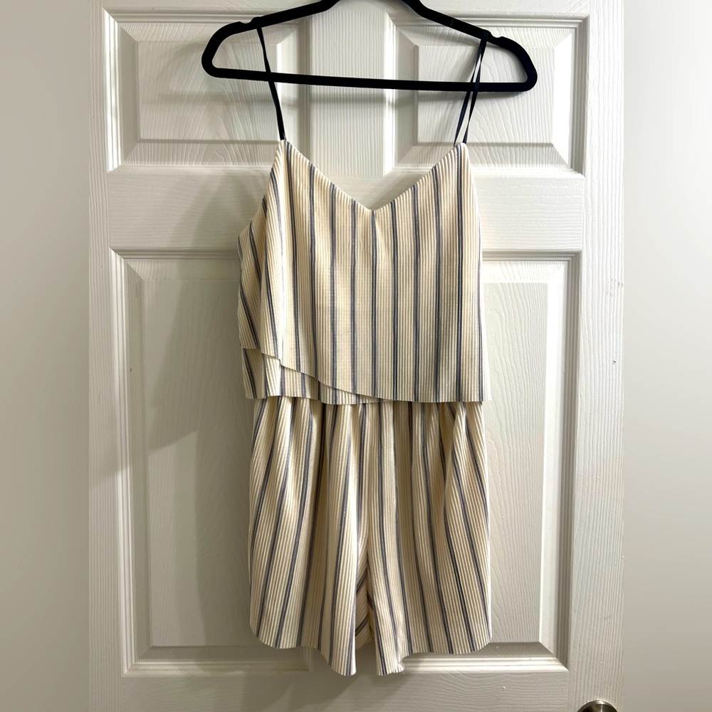 Blue & Cream Romper